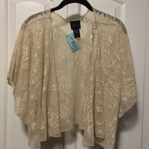 Cream Lace Shrug